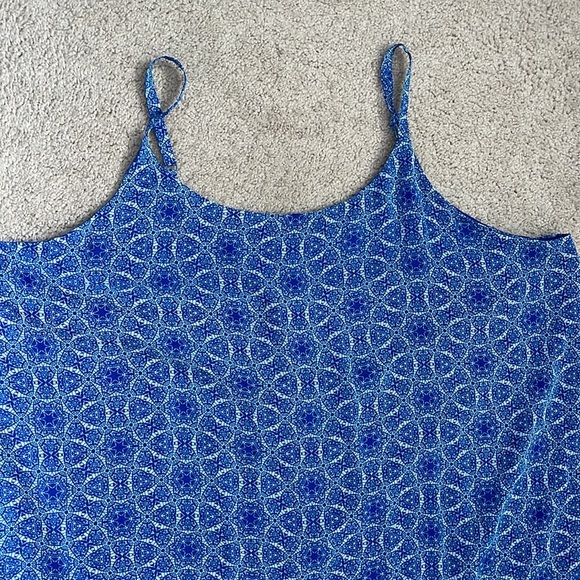 Lane Bryant Blue Patterned Midi Dress - Picture 3 of 6